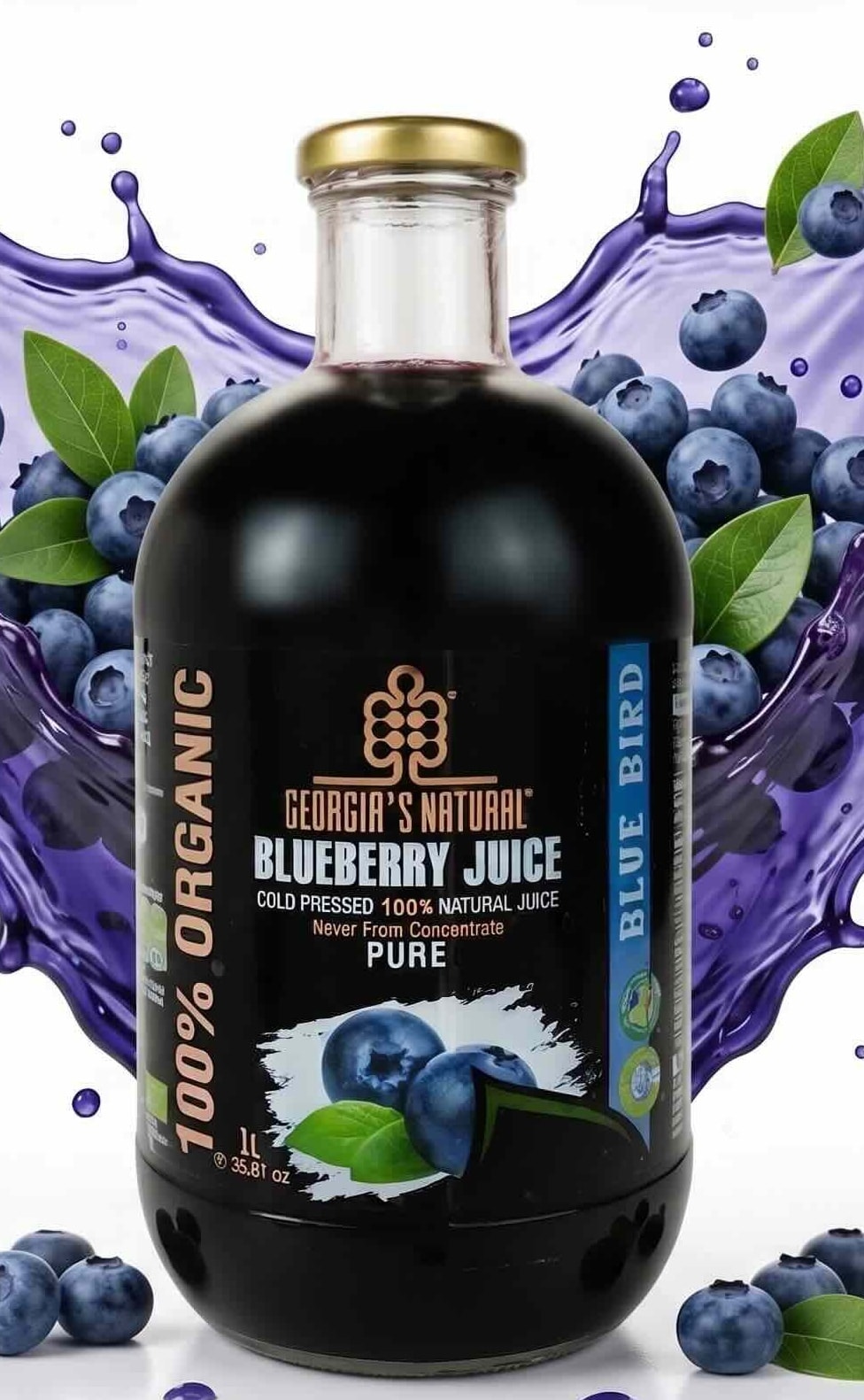 Georgia's Pure Blueberry Juice- 1Ltr