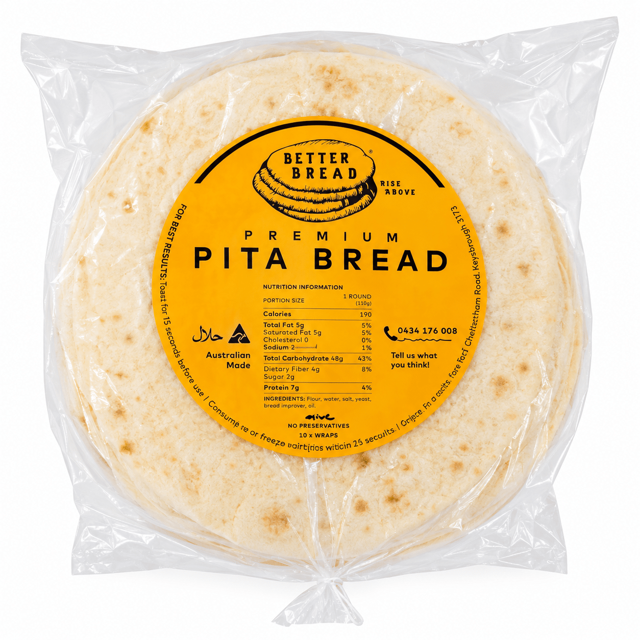 Better Bread Pitta Wraps